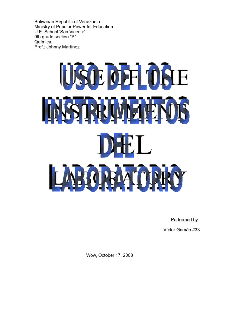 Laboratory Instruments in Chemistry | PDF | Liquids | Glasses