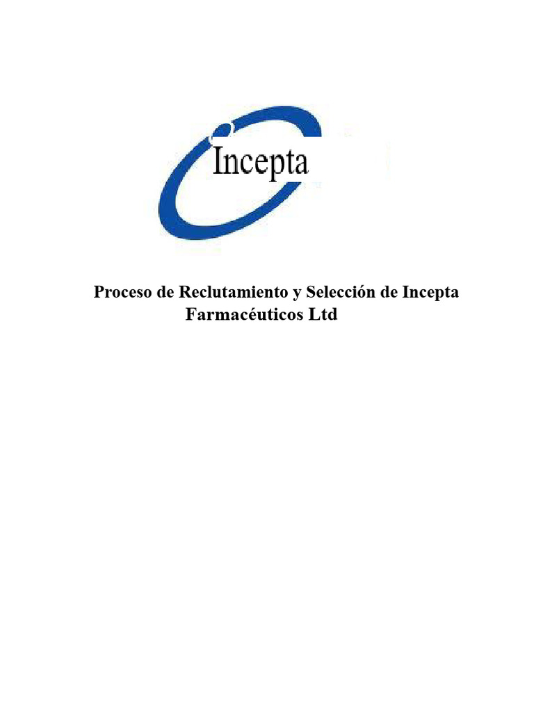 Reclutamiento y Selección de Incepta Pharmaceuticals | PDF | Gestión de ...