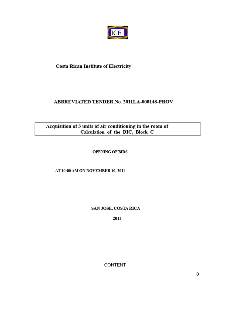 Air Conditioning Equipment Acquisition Report | PDF