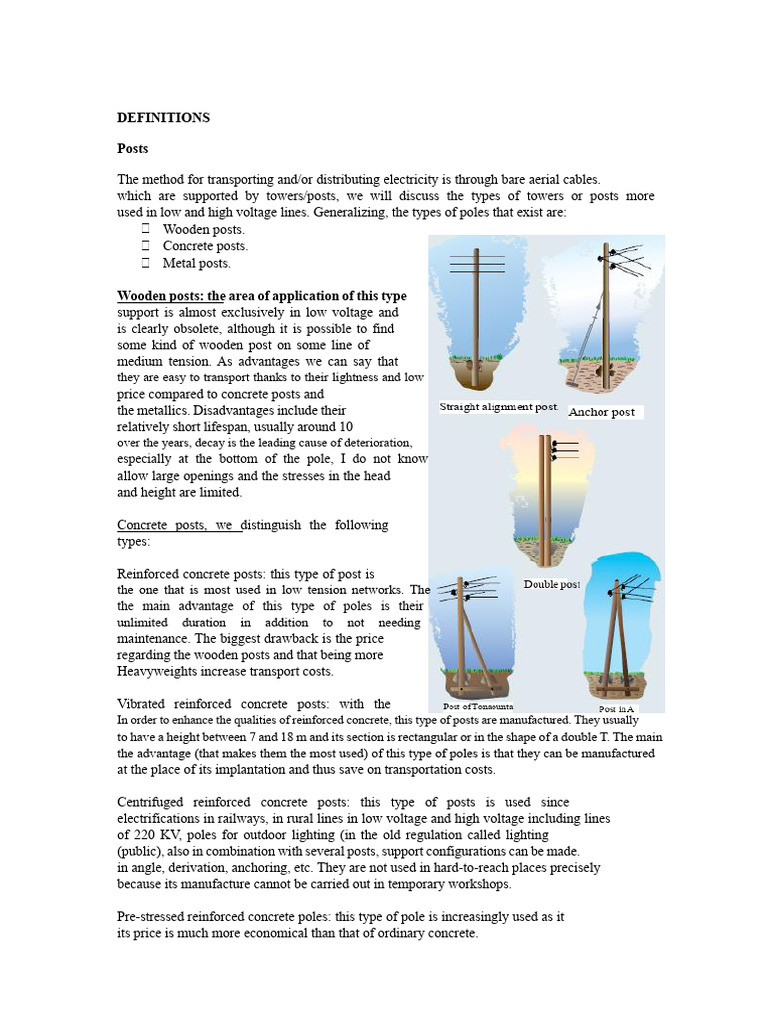 Types of Electrical Support Posts | PDF | Concrete | Aquifer