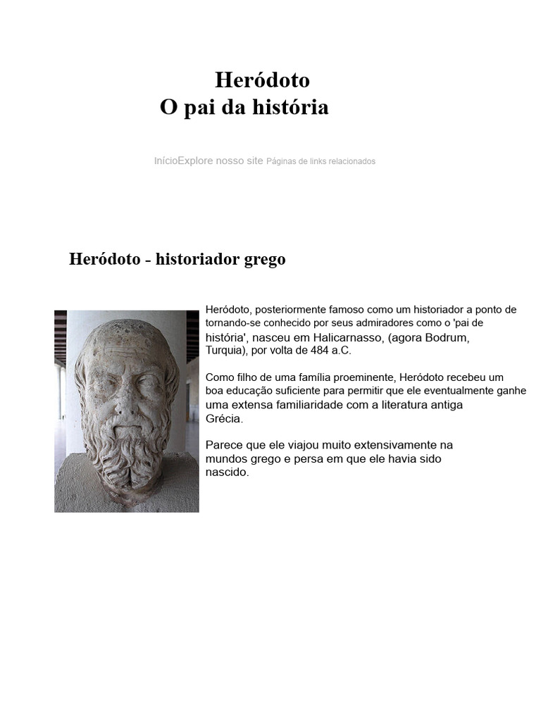 Heródoto: O Pai da História | PDF | Heródoto | Império Aquemênida