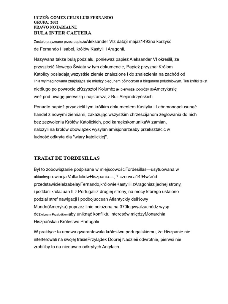 Bula Inter Caetera | PDF