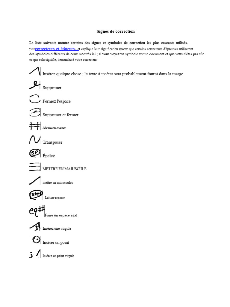 Signes de correction typographique | PDF