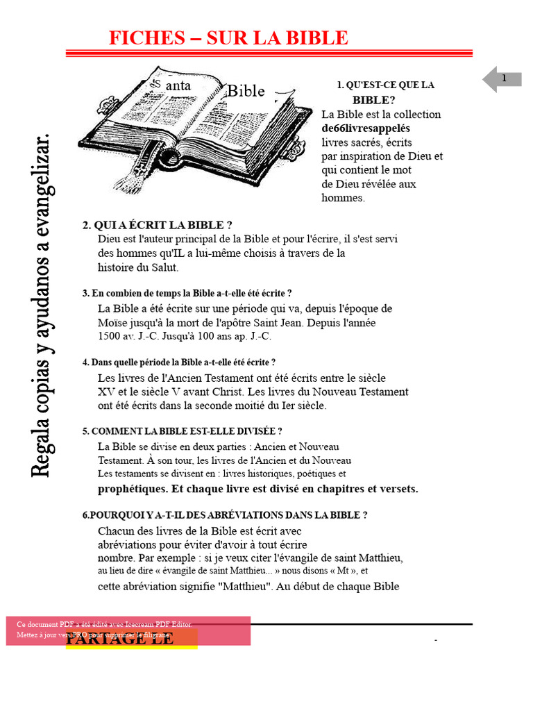 Comprendre la Bible en 22 points | PDF | Bible | Livre de l'Exode