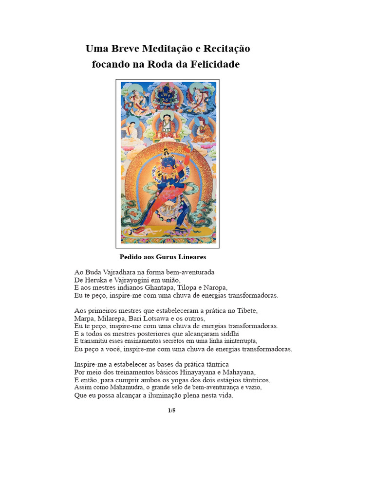 Chakrasamvara Meditacao e Canto Metodo 2022 | PDF | Tantra | Mantra