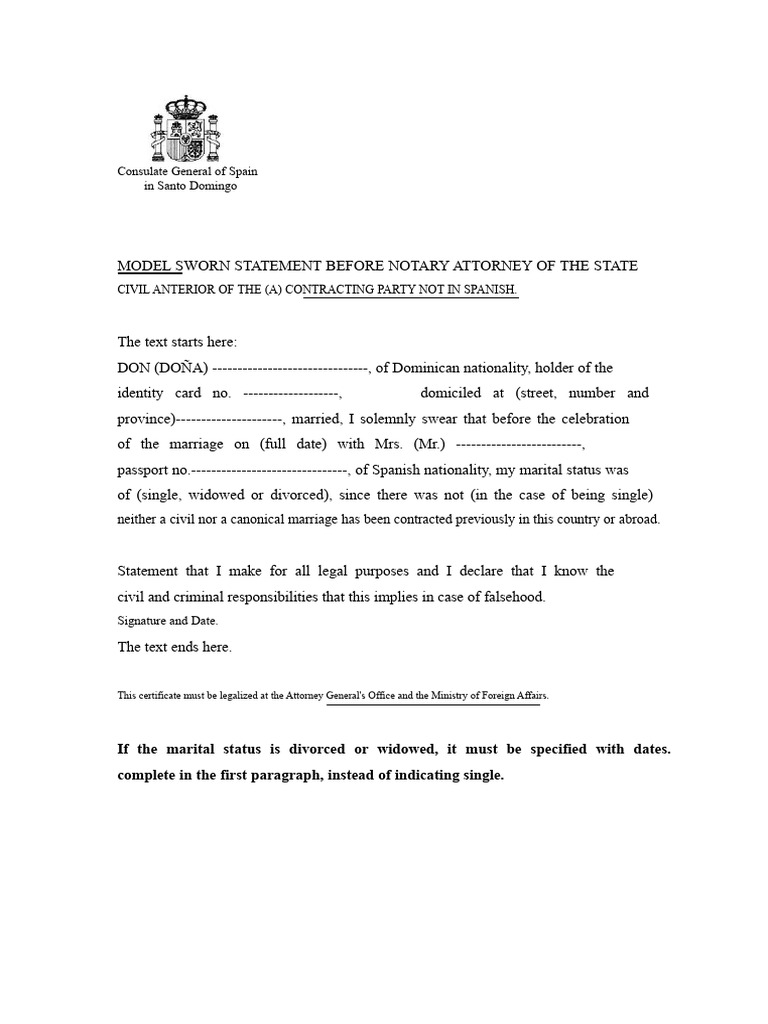 Model before a notary | PDF