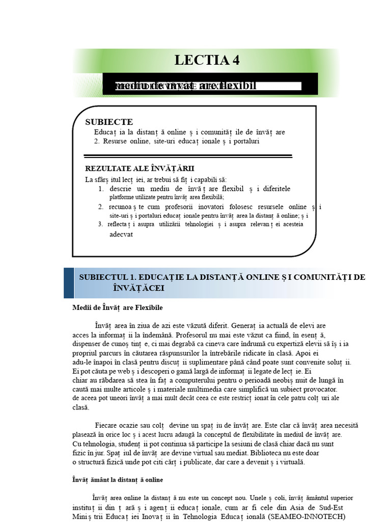 TTL 1 Lecția 4 | PDF