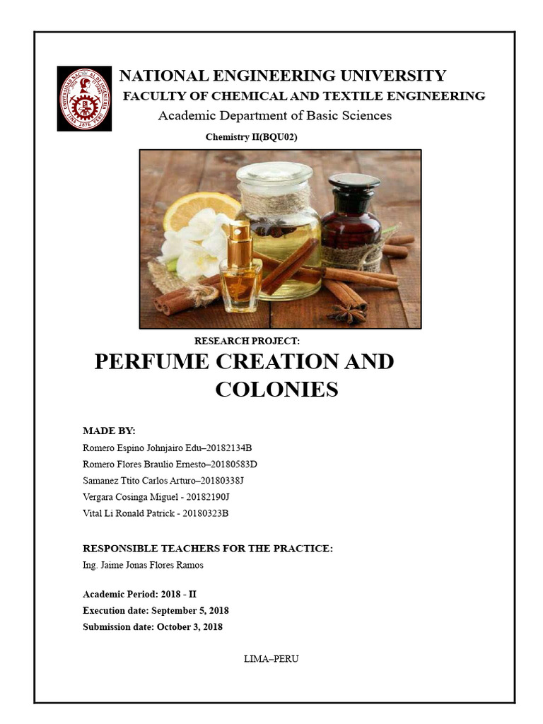 Perfume Creation Research Project | PDF | Perfume | Essential Oil