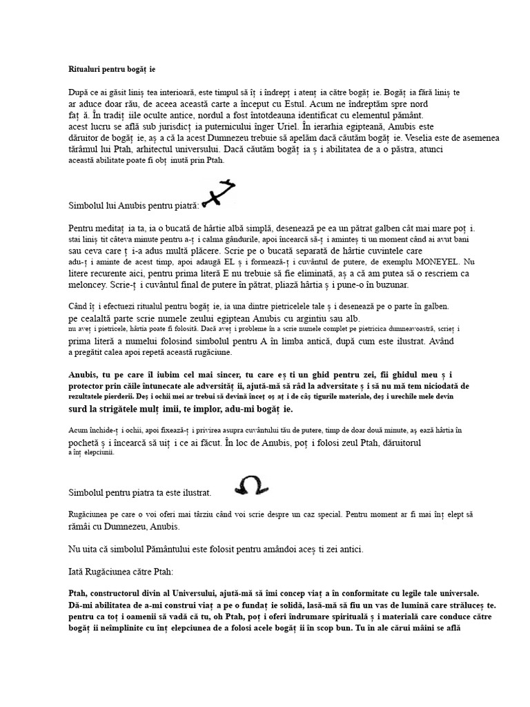 Ritualuri Pentru Bogăție | PDF