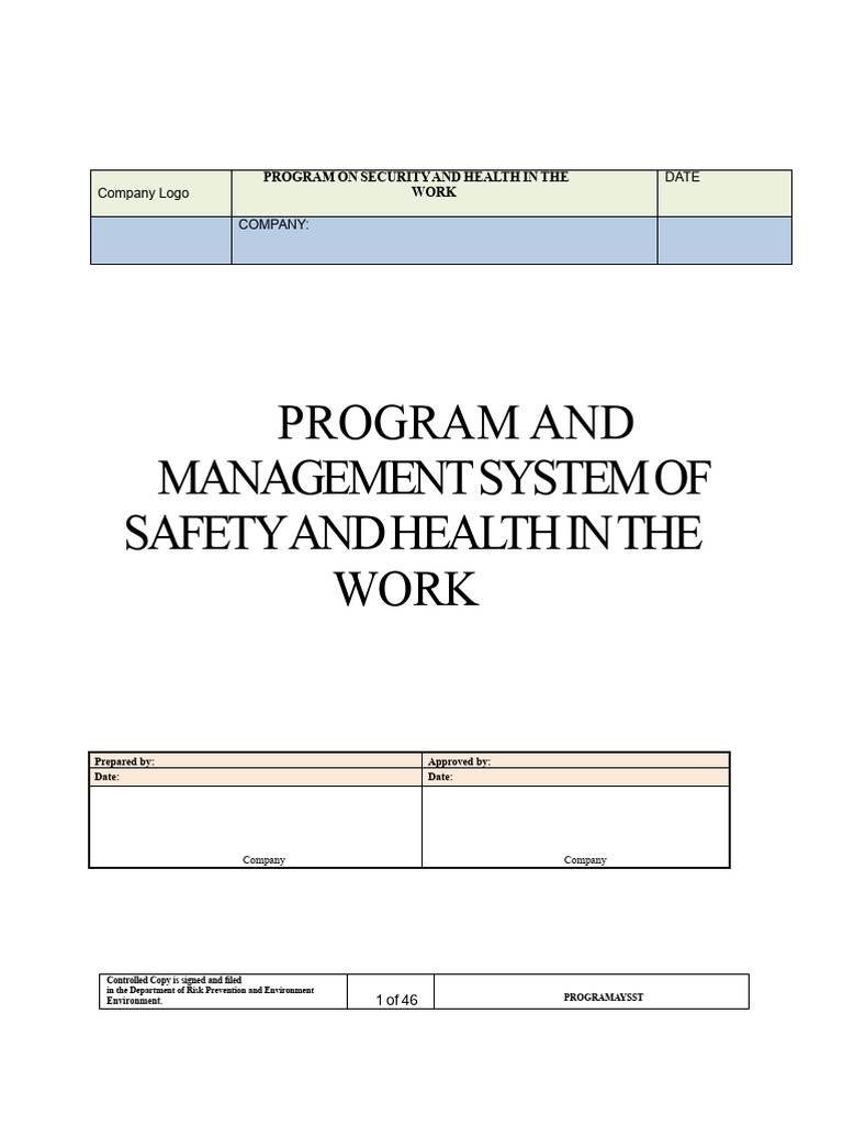 Occupational Health & Safety Program | PDF | Occupational Safety And ...