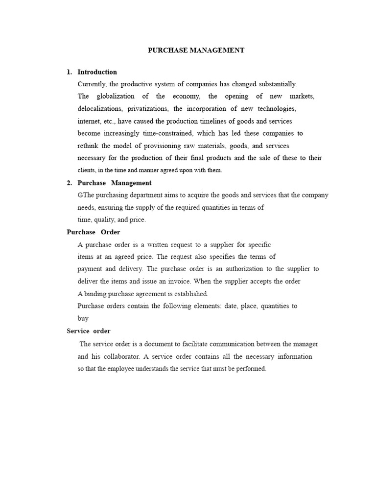 Effective Purchase Management Strategies | PDF | Supply Chain ...