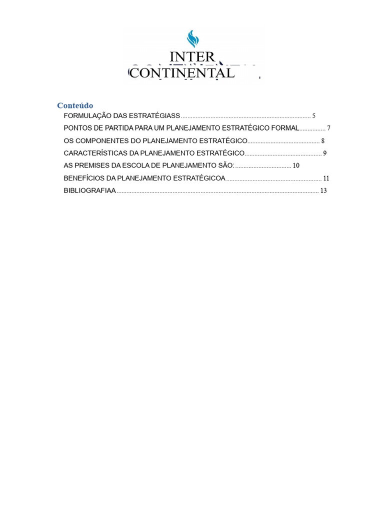 Planejamento Estratégico: Fundamentos e Benefícios | PDF | Planejamento ...
