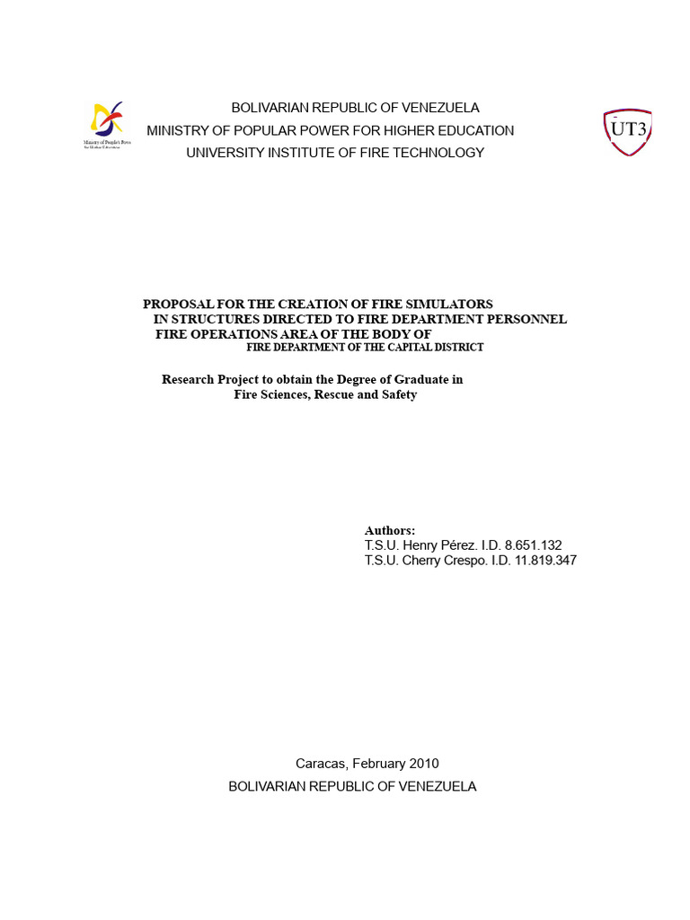 Fire Simulator Proposal for Training | PDF | Firefighter | Firefighting