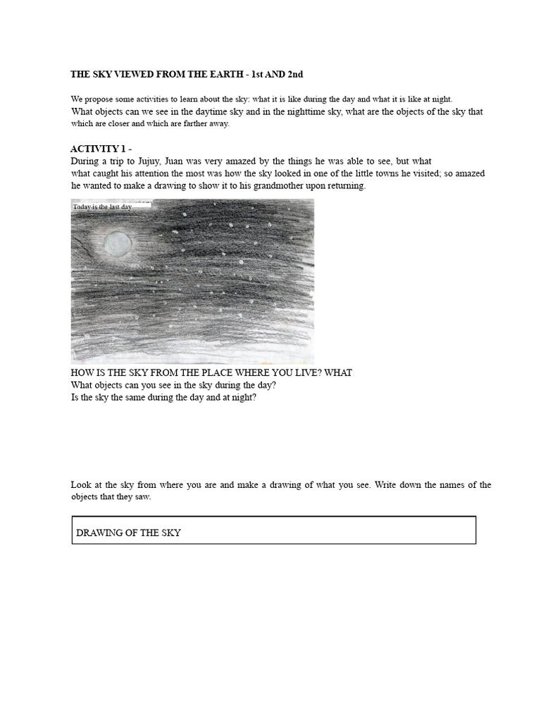 1st and 2nd Students THE SKY VIEWED FROM EARTH | PDF | Sky | Twilight