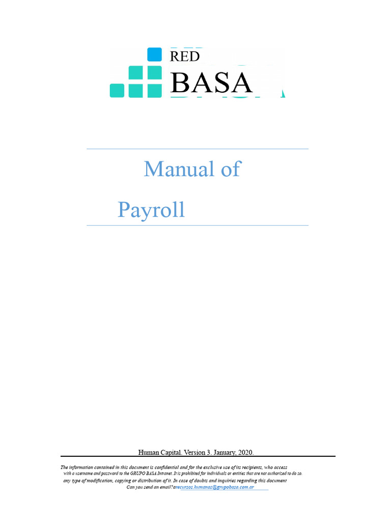 Payroll Manual for Human Capital | PDF | Information Technology ...