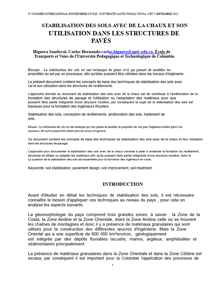 Stabilisation des sols avec de la chaux | PDF | Chaux | Matériaux