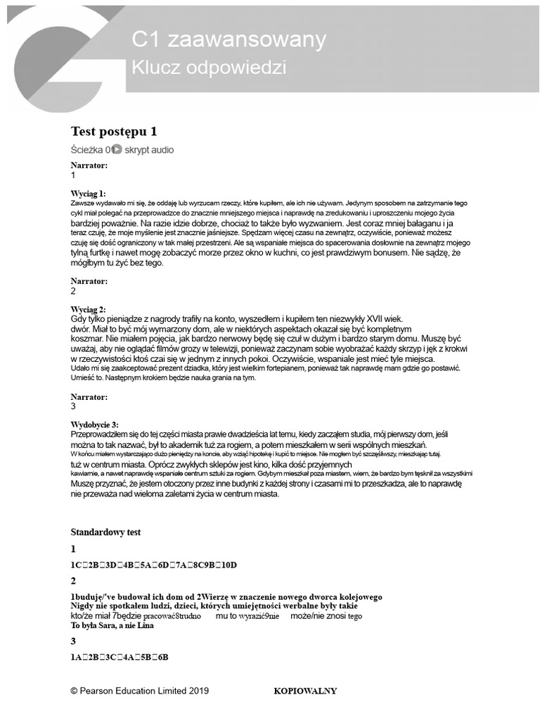 Złoto C1 Advanced NE PT01 AK | PDF