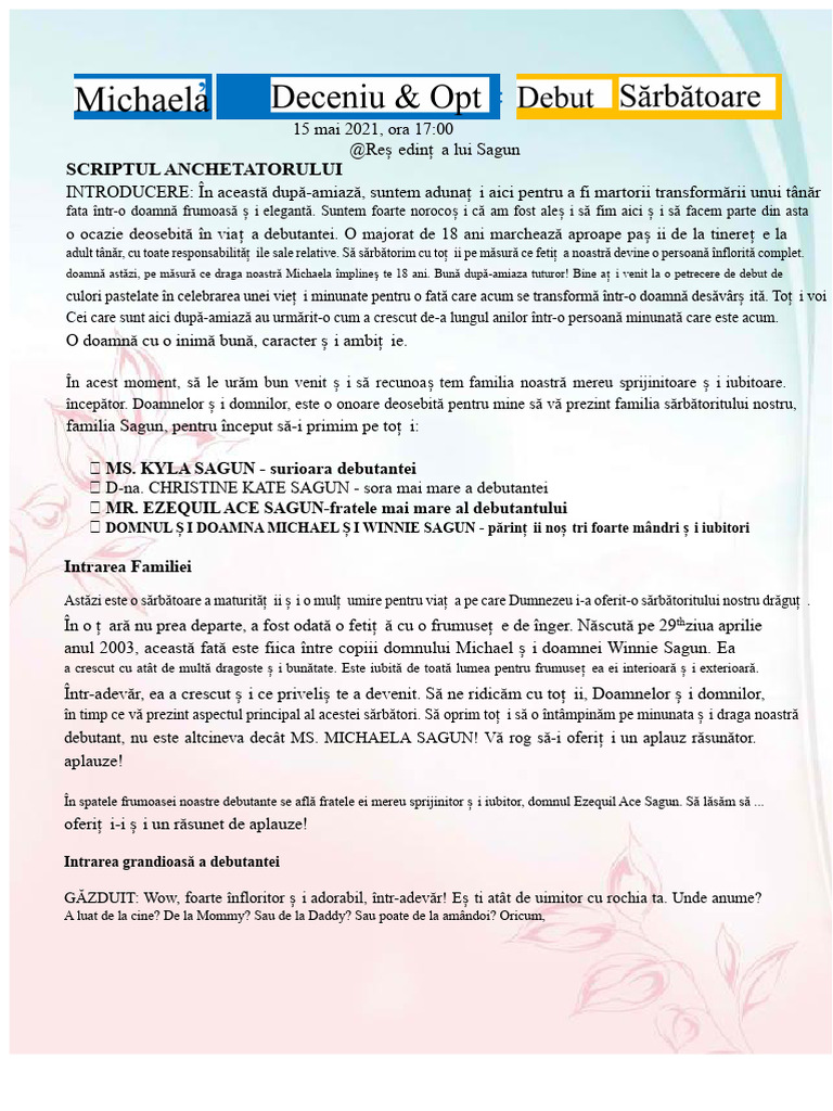 Ella Debute Script | PDF