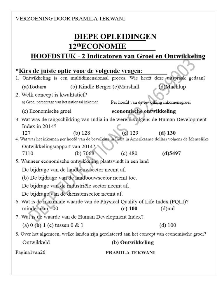 12 Eco CH 2 Notities | PDF