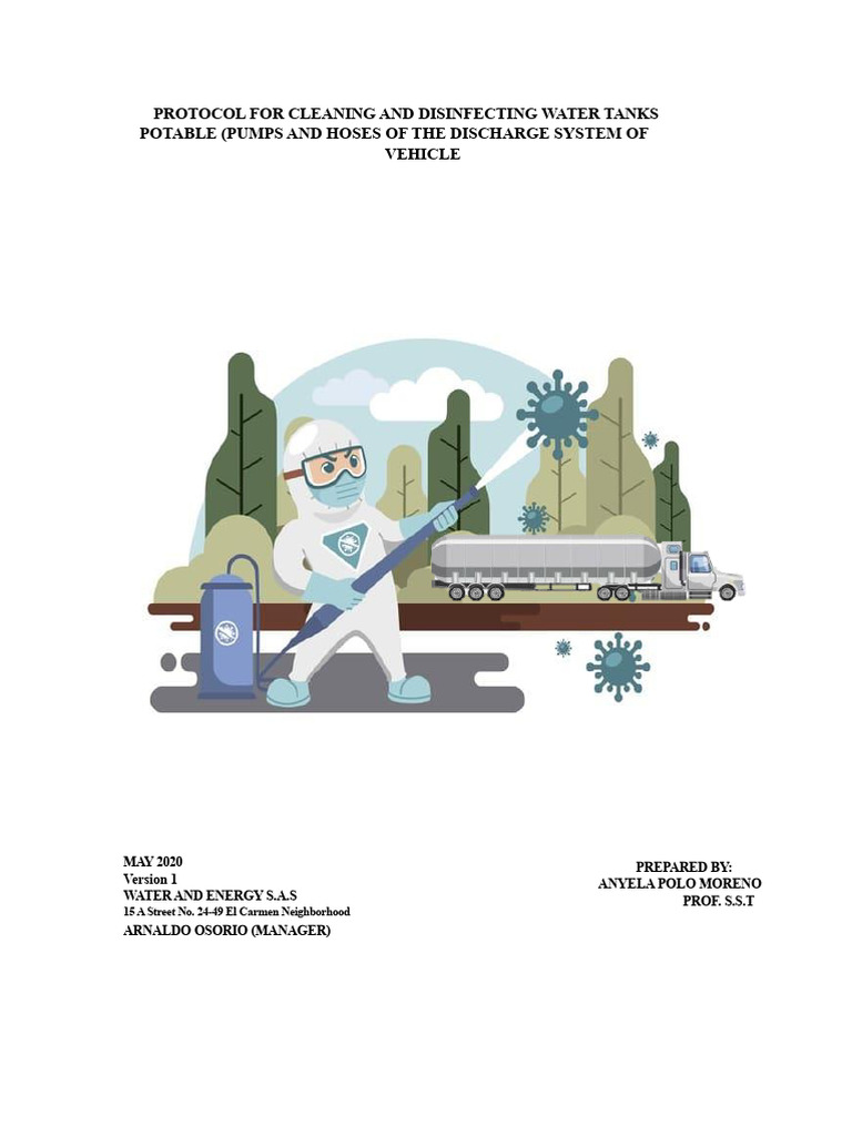 Water Tank Cleaning and Disinfection Protocol | PDF | Water | Sewage ...