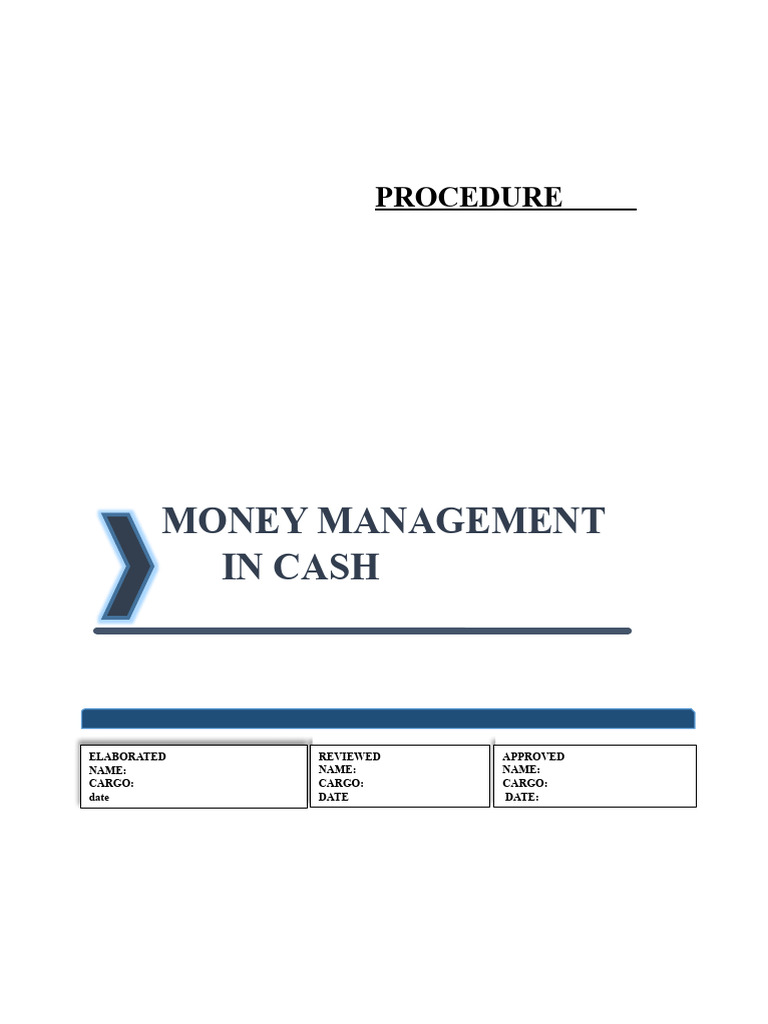 Cash Handling Procedures Manual | PDF | Cheque | Receipt