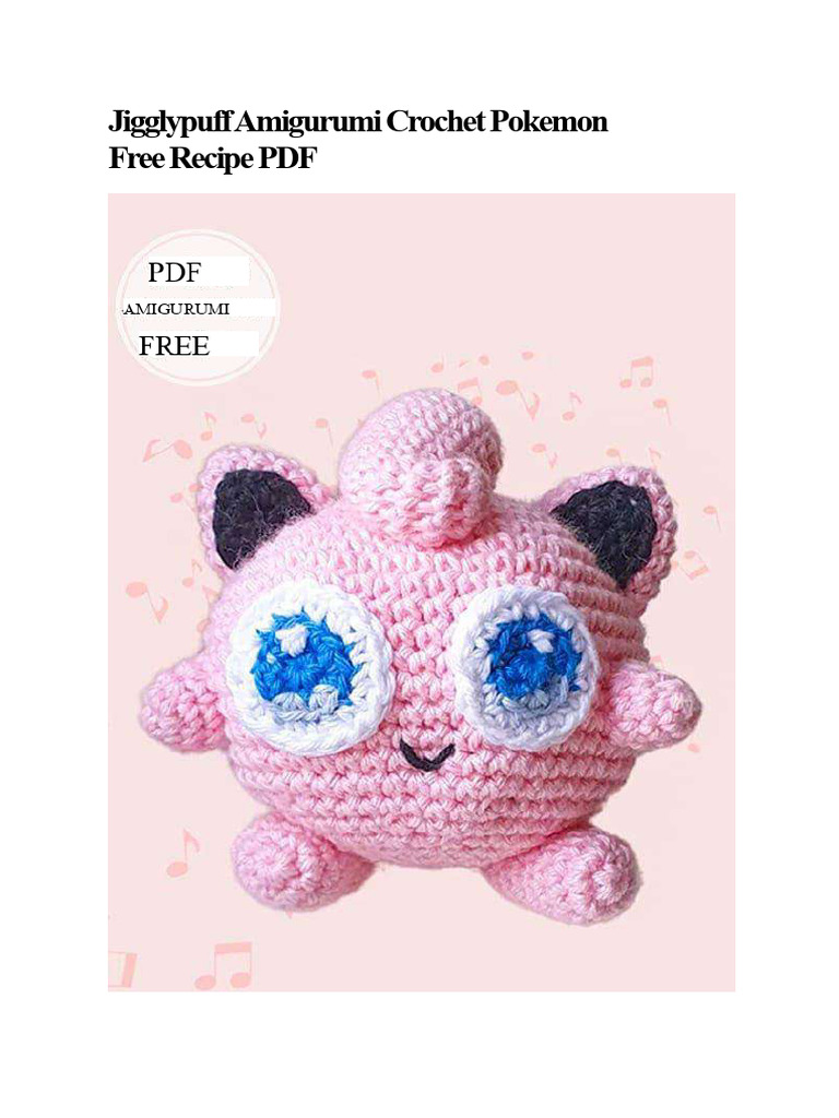 Jigglypuff Amigurumi Pokemon Crochet PDF Free Pattern | PDF | Pokémon ...