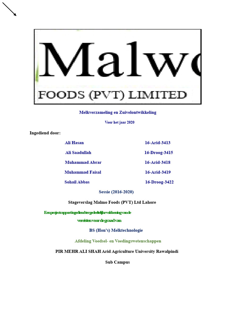 Malmo Foods Eindrapport | PDF