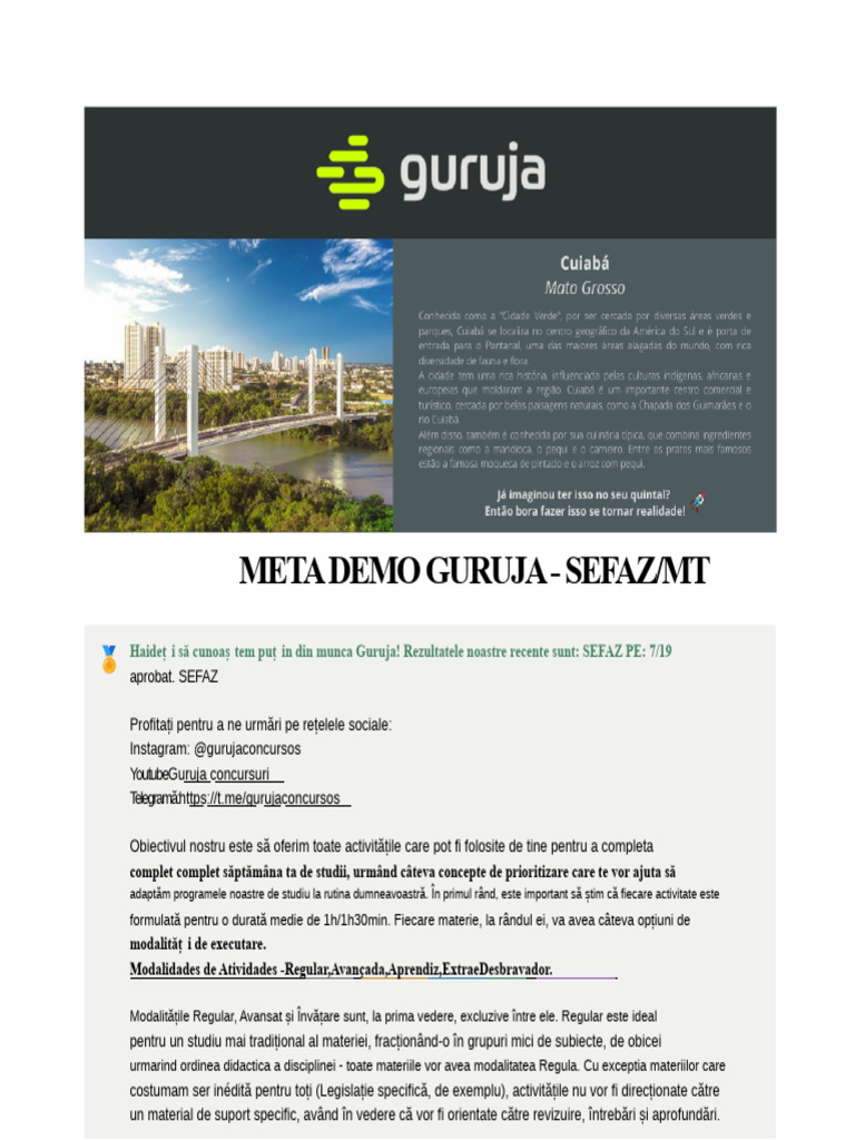 Meta Demo Guruja - Sefazmt | PDF