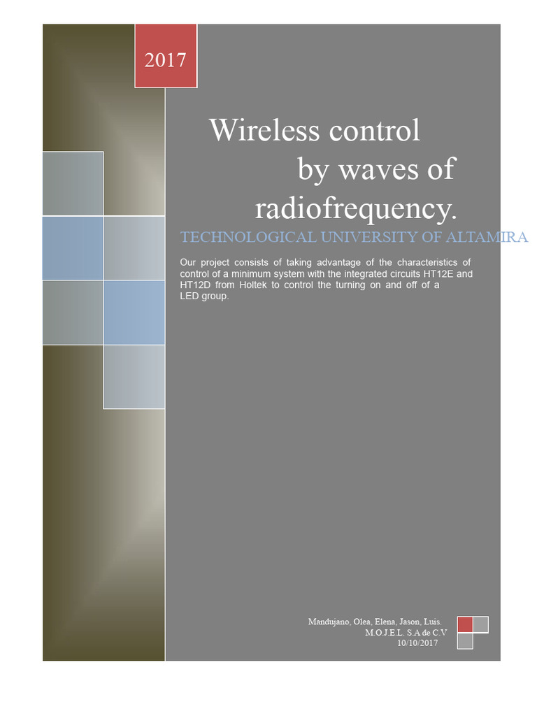 RF Remote Control for LED Systems | PDF | Radio | High Frequency