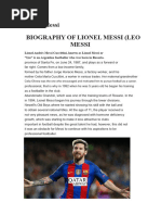 Lionel Messi: Biography and Career Highlights | PDF | Lionel Messi ...