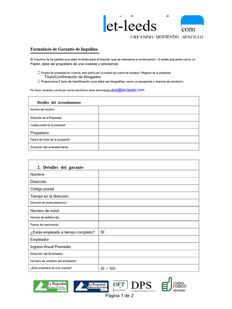 GF Form 07.11 | PDF | Propiedad
