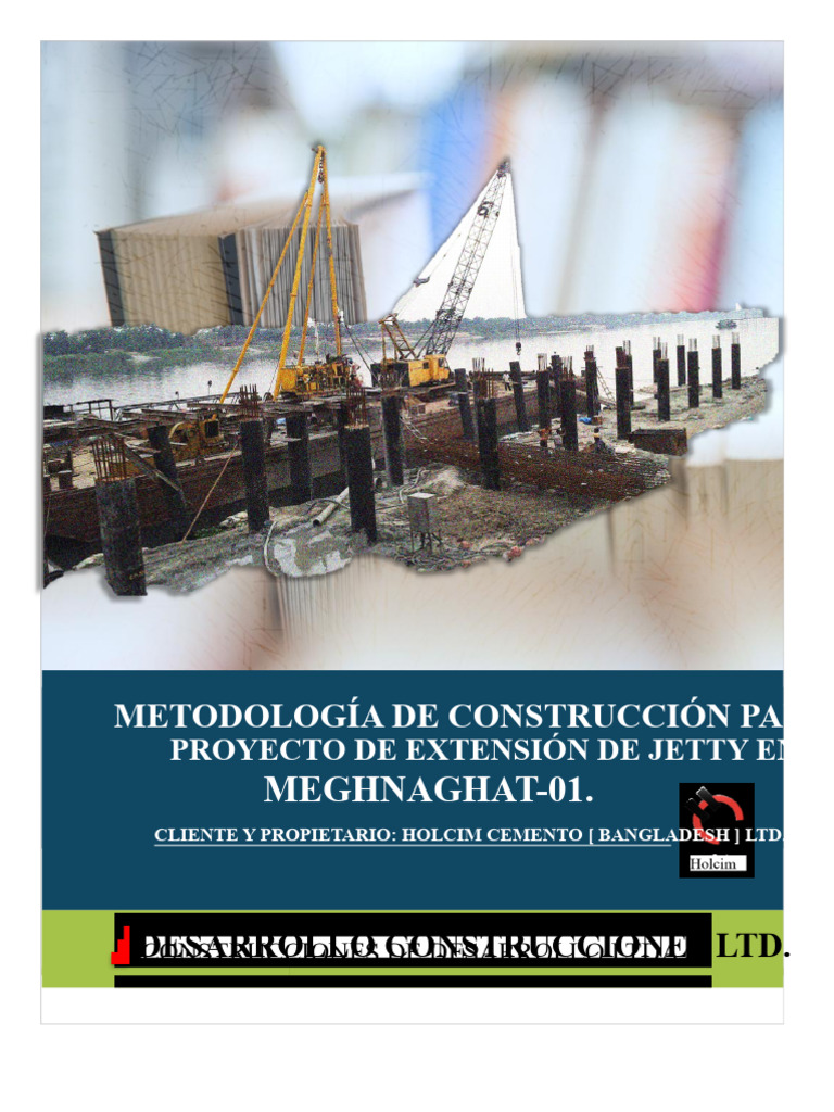 Metodología de Construcción de Jetty en Meghnaghat | PDF | Hormigón ...
