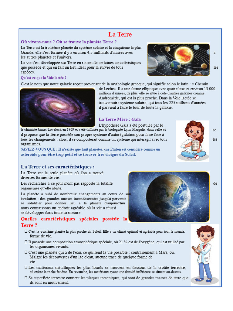 Caractéristiques et mouvements de la Terre | PDF | Terre | Planètes