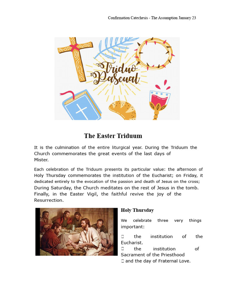 Understanding the Easter Triduum | PDF | Eucharist | Easter