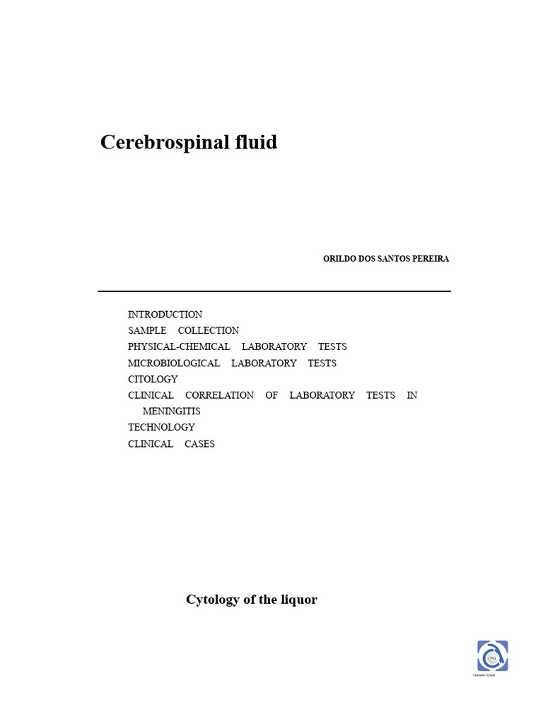 Cerebrospinal Fluid Analysis Guide | PDF | Meningitis | Cerebrospinal Fluid