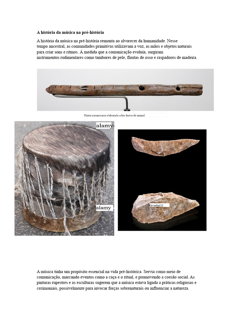 Música na Pré-História: Ritmos e Instrumentos | PDF | Som | Musicologia