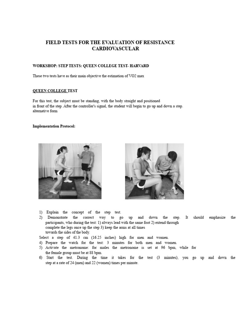 Step Tests for VO2 Max Evaluation | PDF | Heart Rate | Physiology