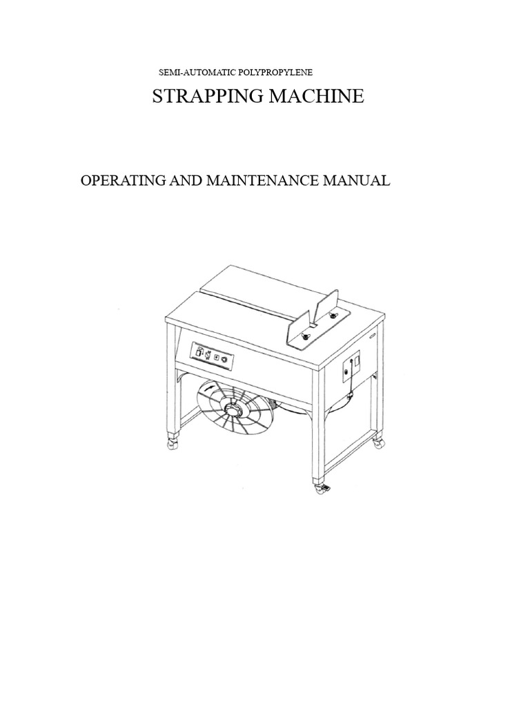 Strapping Machine Operation Manual | PDF | Screw | Belt (Mechanical)