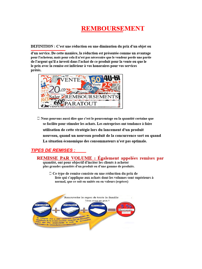 Types de remises et stratégies commerciales | PDF | Prix | Secteur privé