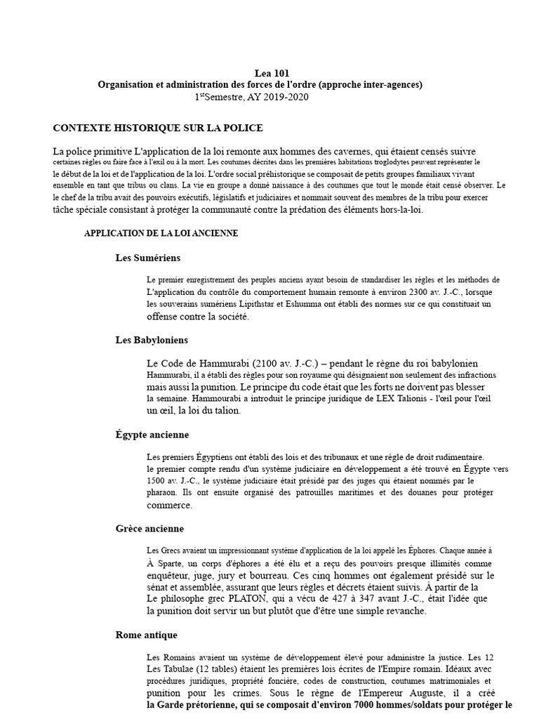 Histoire de l'application de la loi | PDF | Police | Loi