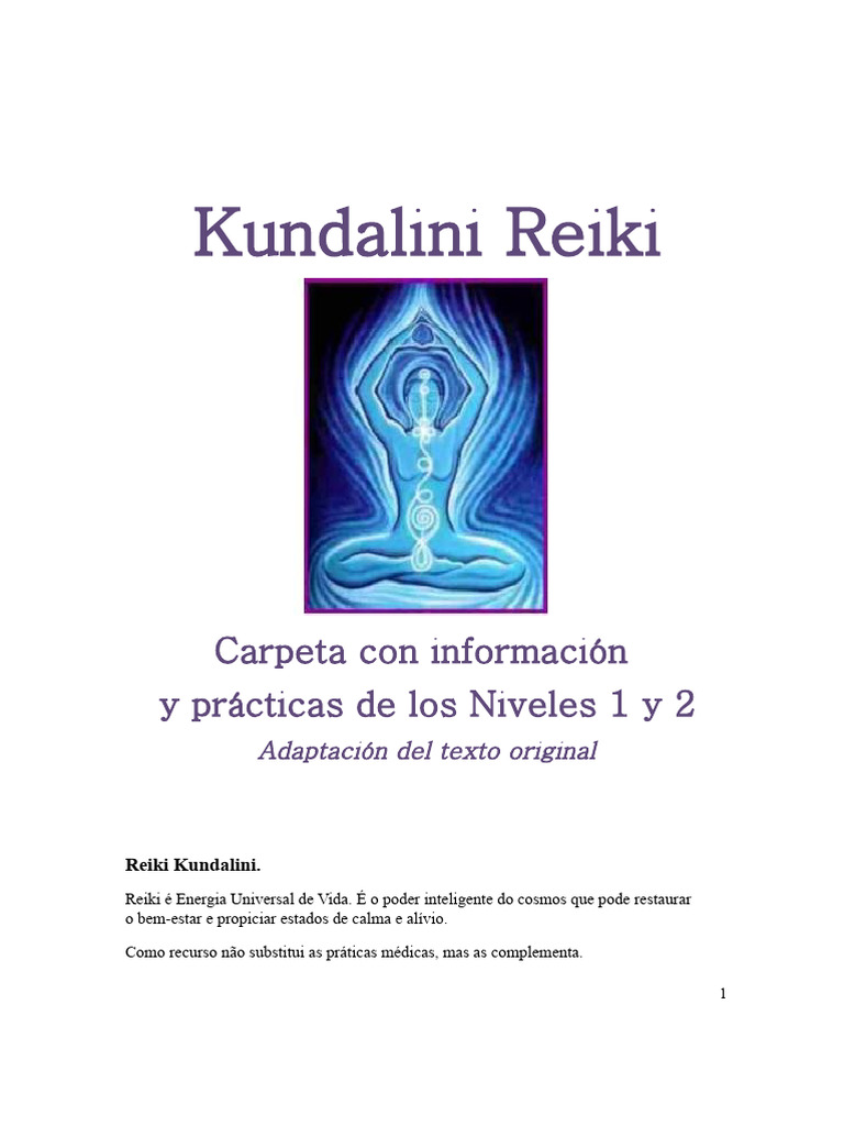 Introdução ao Kundalini Reiki: Níveis 1 e 2 | PDF | Chacra | Kundalini