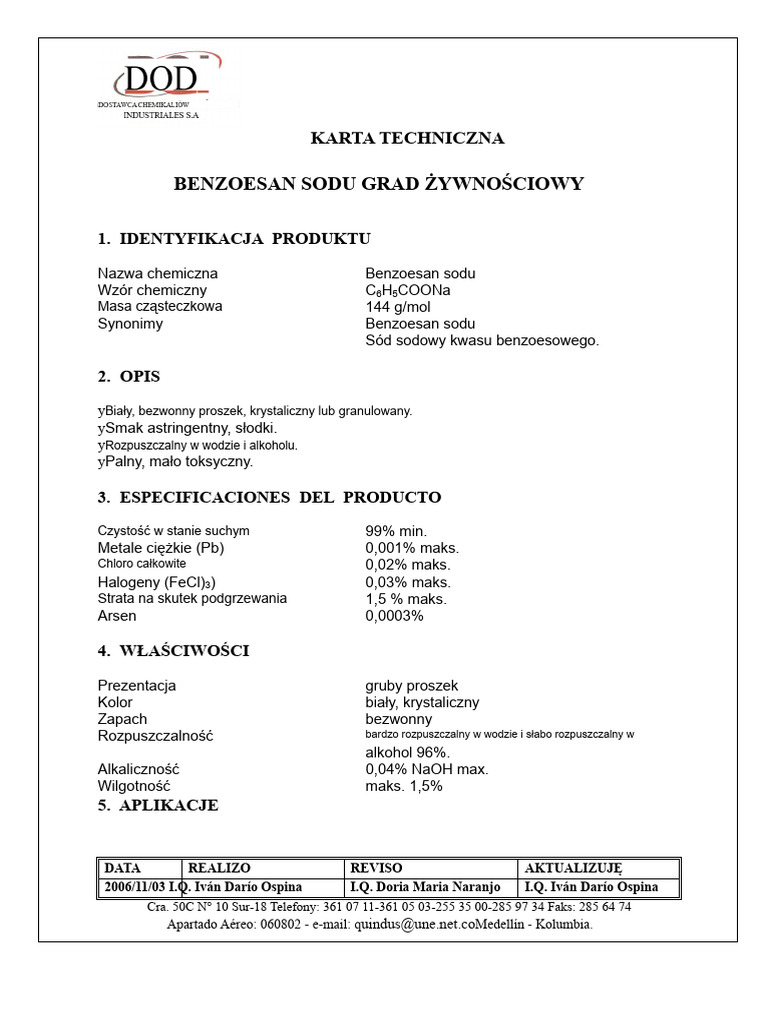 Benzoesan Sodu | PDF