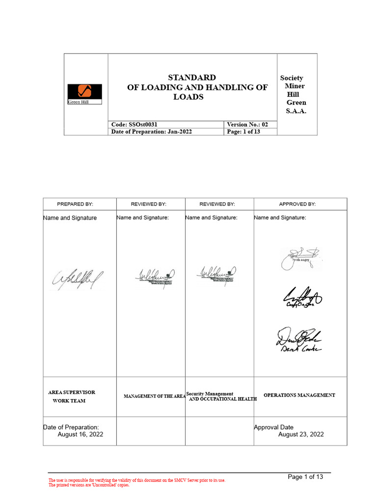 Crane Loading and Handling Standards | PDF | Crane (Machine)
