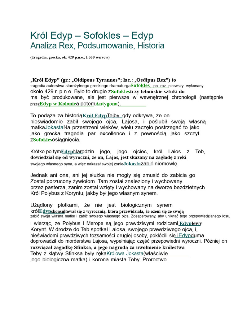 Król Edyp | PDF