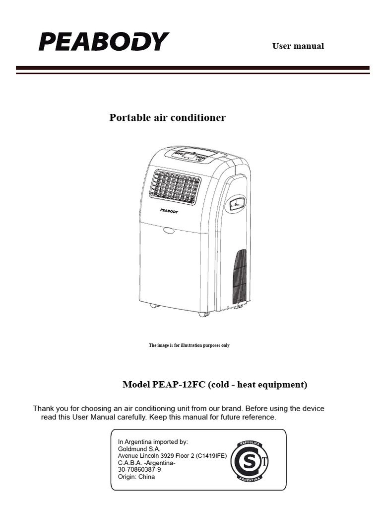 Portable Air Conditioner User Manual | PDF | Air Conditioning | Ac ...