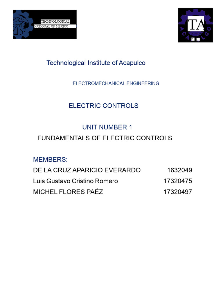 Fundamentals of Electric Controls | PDF | Relay | Fuse (Electrical)