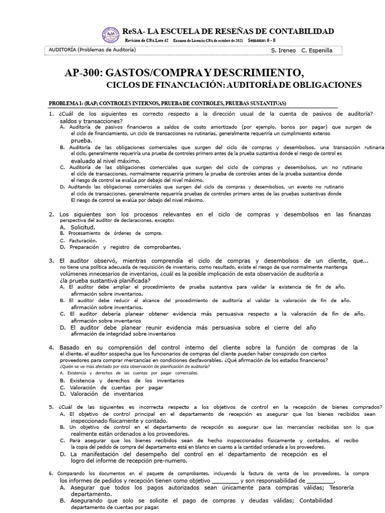 Auditoría de Obligaciones en Contabilidad | PDF | Cuentas por pagar | Cupón