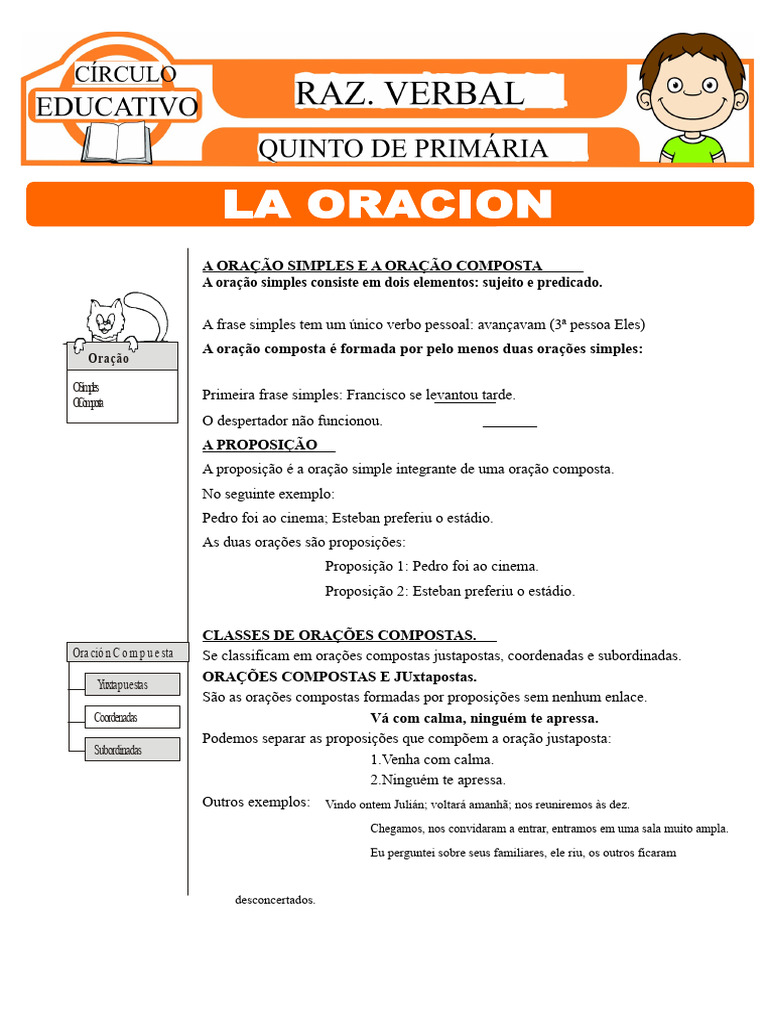 Oração Simples e Composta Explicadas | PDF | Semântica | Linguística