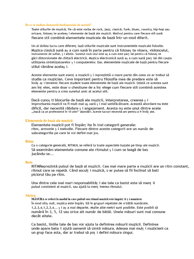 Studii de Bas | PDF