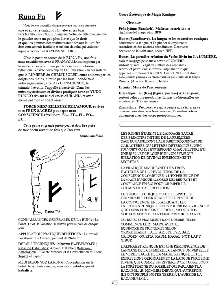 Magie Runique : Runa Fa et Gibur | PDF | Rune